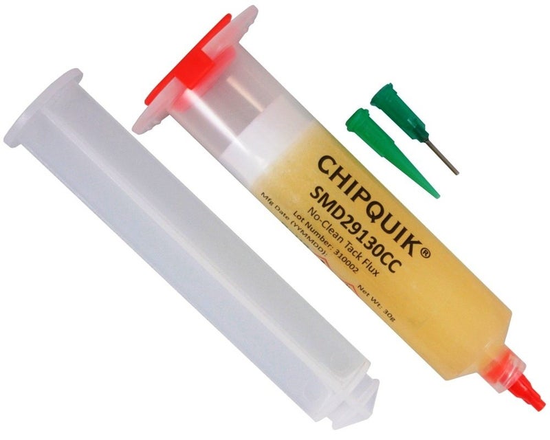 Chip Quik SMD29130CC Tack Flux no clean in a 30cc syringe w/plunger & tip - Image 1